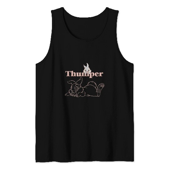 Disney Bambi Thumper Peach Outline Tank Tops