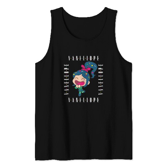 Disney Wreck-It Ralph Chibi Vanellope Excited Portrait Tank Tops