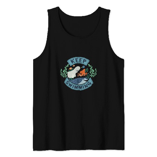Disney Pixar Finding Dory Hank & Destiny Keep Swimming Tank Tops