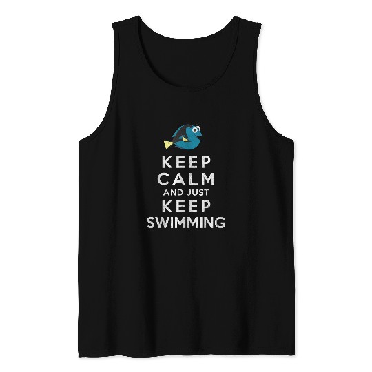 Disneyss Pixars Finding Dory Keep Calm And Just Keep Swimming Tank Tops