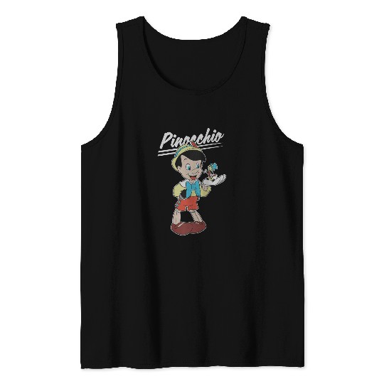 Disneyss Pinocchio And Jiminy Cricket Tank Tops