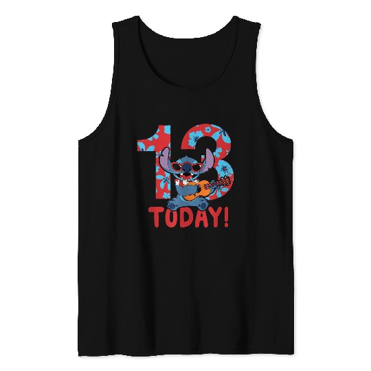 Disney Lilo Stitch Tropical Birthday 13 Years Old Today Tank Tops