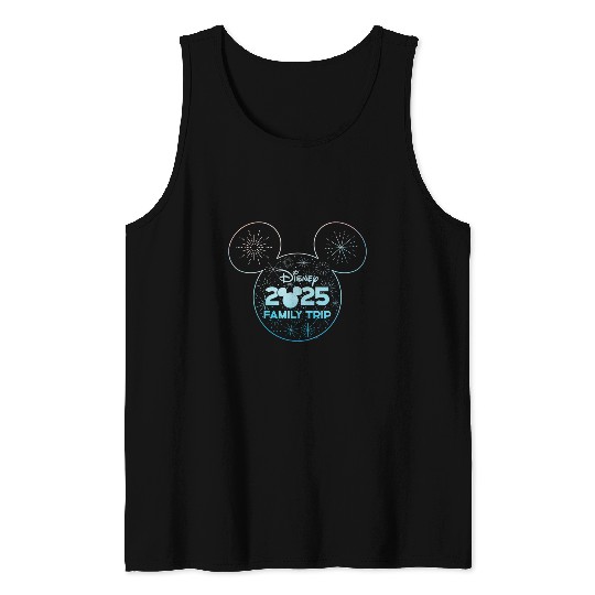 Disney Mickey Mouse Icon Fireworks Vacation Family Trip 2025 Tank Tops