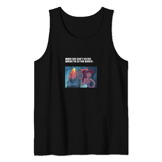 Disney Villains Valentines Day Hades Megara Dinn Tank Tops