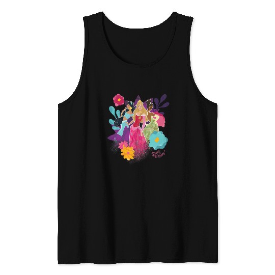 Disney Princess Jasmine Aurora and Tiana Strong at Heart Tank Tops