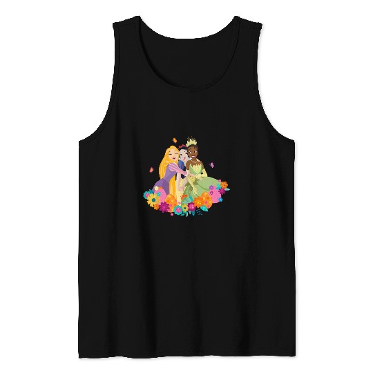 Disney Princess Rapunzel Snow White Tiana Spring Easter Eggs Tank Tops