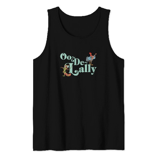 Womens Disney Robin Hood Oo-De-Lally Iconic Quote Chest Text Logo V-Neck Tank Tops