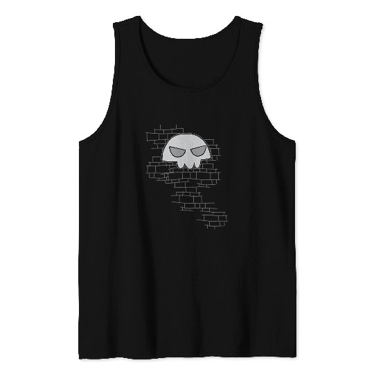 Disneyss Phineas And Ferb Bufford Skull Logo Tank Tops
