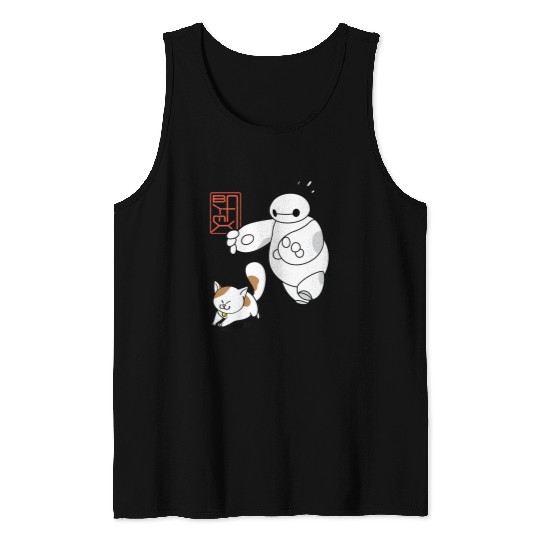 Disneyss Big Hero 6 Baymax Chasing Mochi Cute shots Tank Tops