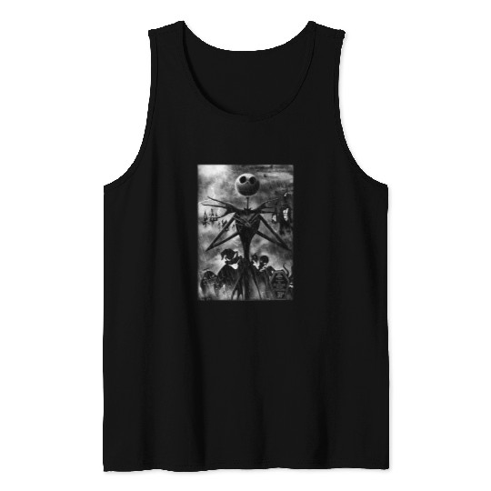 Disneyss The Nightmare Before Christmas Jack In Graveyard Tank Tops