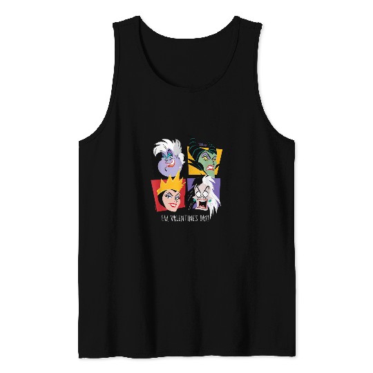 Disney Villains Ew Valentines Day Grid Tank Tops