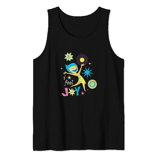 Disneyss Pixars Inside Out 2 Yay I Feel Joy Vintages Logo Tank Tops