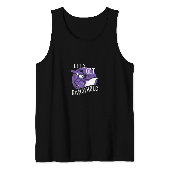 Disney Darkwing Duck Let's Get Dangerous Retro Circle Pose Tank Top Tank Tops