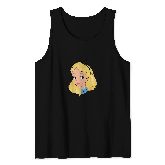 Disney Alice In Wonderland Alice Big Face Tank Tops
