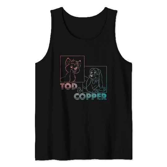 Disney The Fox and the Hound Tod & Copper Gradient Tank Tops
