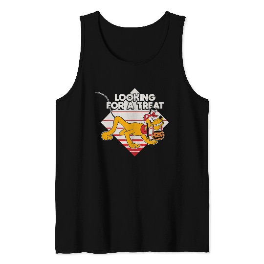 Disney Pluto Looking for a Treat Jack-O'-Lantern Halloween Tank Tops