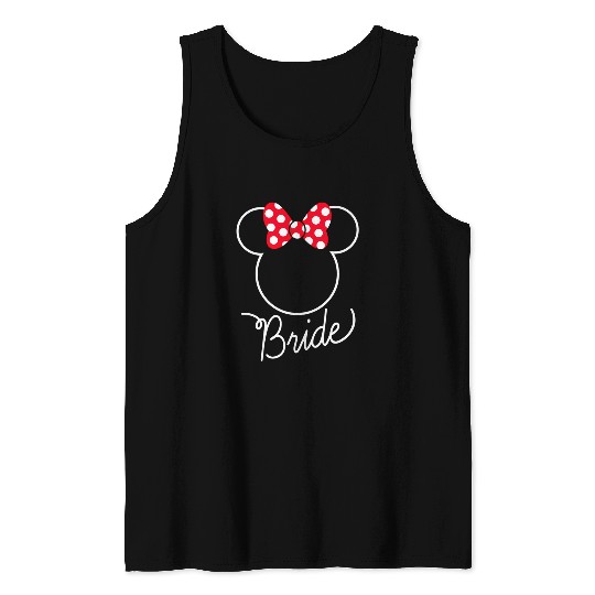 Disney Minnie Mouse Bow Bride Wedding Tank Tops