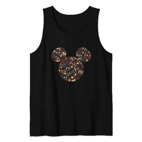 Disney Mickey Mouse Spring Head Icon Springtime Tank Tops
