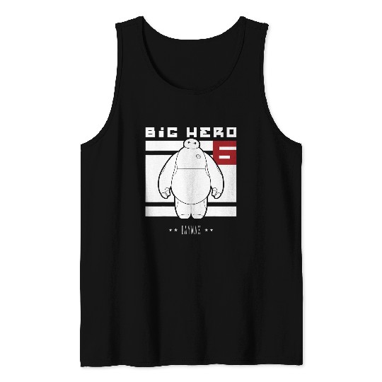 Disney Big Hero 6 Baymax All White Flag Tank Tops