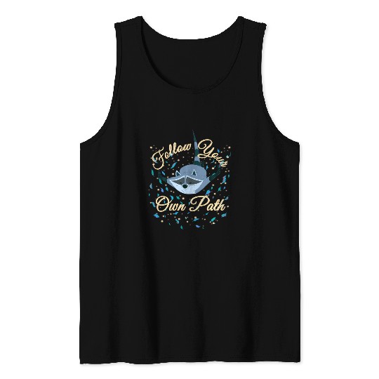 Disney Pocahontas Meeko Follow Your Own Path Text Tank Tops