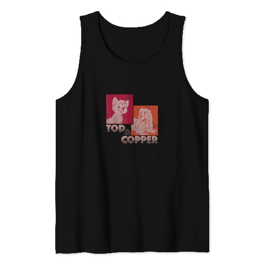 Disney The Fox and the Hound Tod Copper Retro Tank Tops
