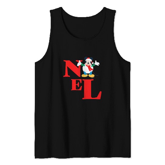 Disney NEW Mickey Mouse Christmas Snowman Noel Corner Art Tank Tops