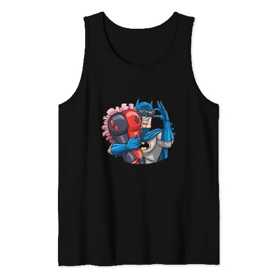 Batman Punch Out , Superhero , Marvel Disney Tank Tops