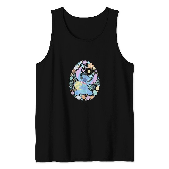 Disney Lilo Stitch Easter Egg Flowers Spring Pas Tank Tops