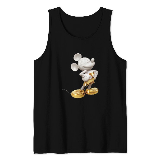 Disney Gold Mickey Mouse Pose Tank Tops