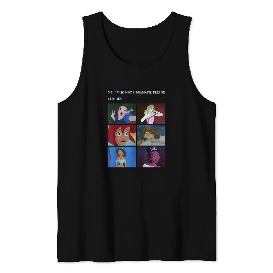 Disney Princess Not Dramatic Meme Panel Tank Tops