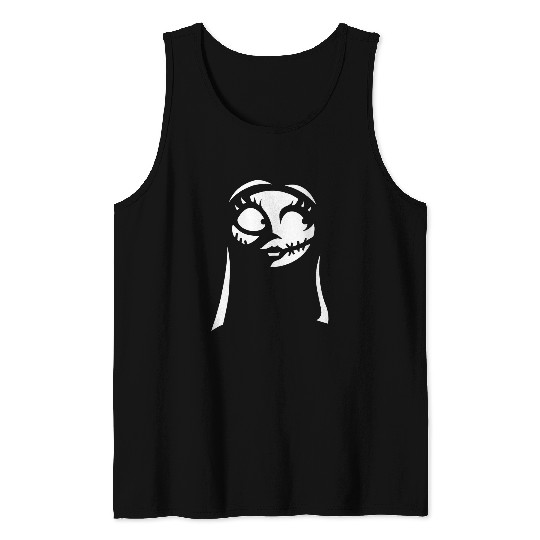 Disney The Nightmare Before Christmas Sally Big Face Tank Tops