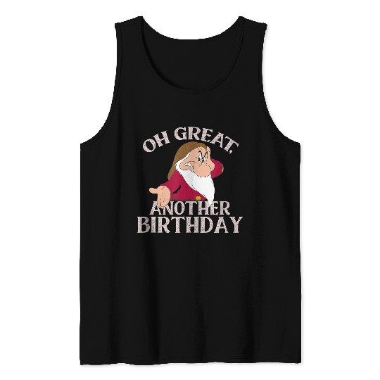 Disneyss Snow White Grumpy Oh Great Another Birthday Pose Tank Tops