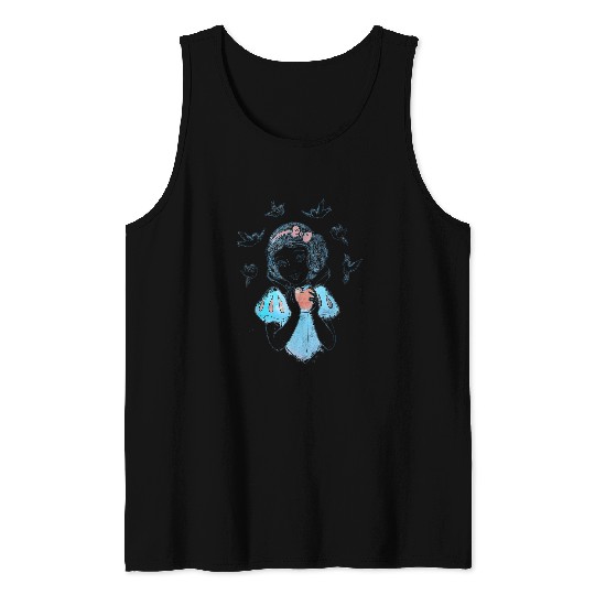 Disneyss Snow White Birds And Apple Sketch Tank Tops