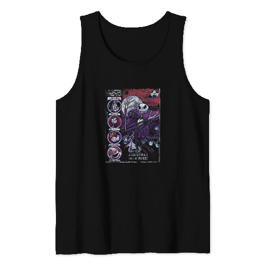 Disneyss The Nightmare Before Christmas Comic Cover Tank Tops