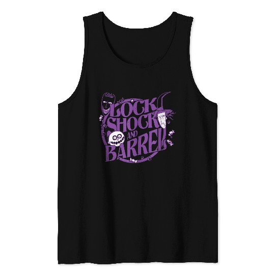 Disneyss The Nightmare Before Christmas Lock Shock Barrel Tank Tops