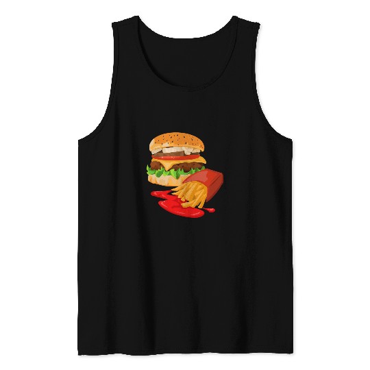 A Cheeseburger Bobs Burgers Fox-A Cheeseburger Tank Tops