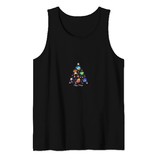 Disneyss And Pixarss Inside Out 2 Emotions Christmas Tree Tank Tops