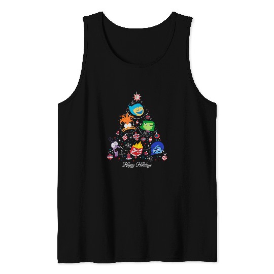 Disneyss And Pixarss Inside Out 2 Emotions Christmas Tree Tank Tops
