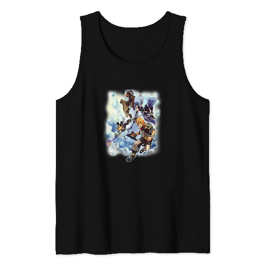 Disneyss Kingdom Hearts Main Characters Falling From Heaven Tank Tops