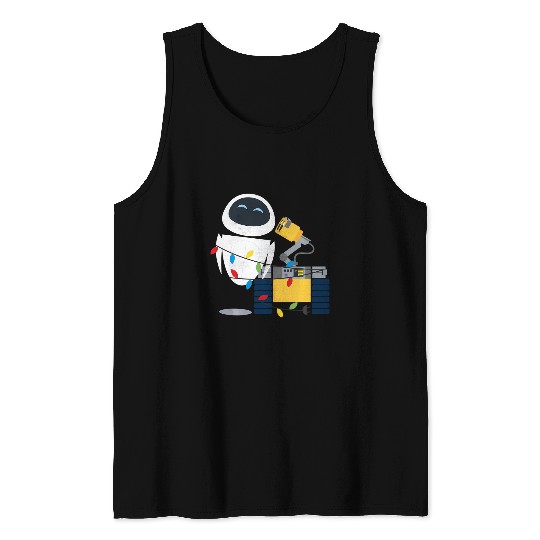 Disney Pixar Wall-E Eve Christmas Light Wrap Tank Tops