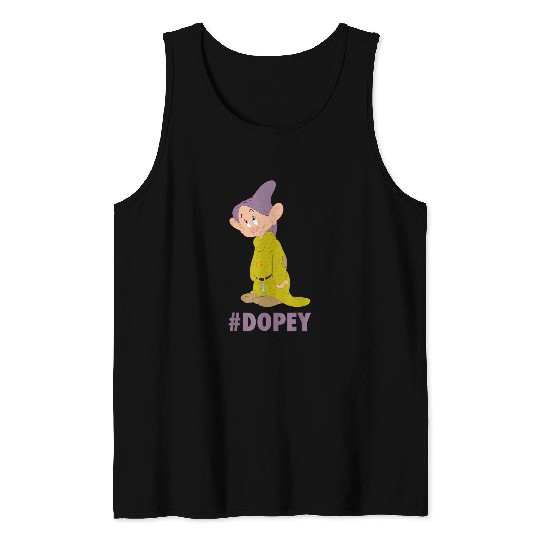 Disneyss Snow White Dopey Hashtag Portrait Tank Tops