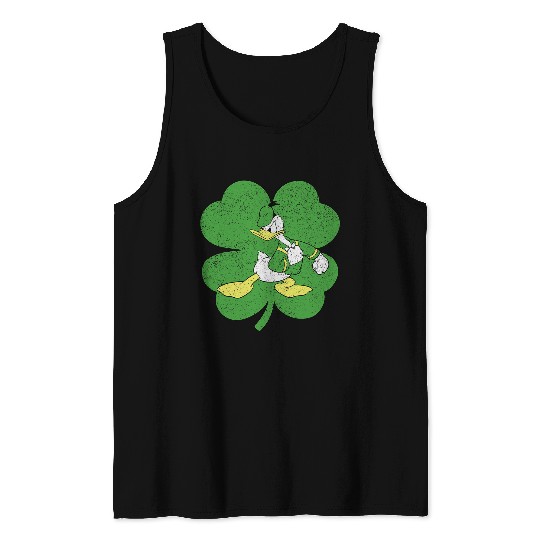 Disney Donald Duck Retro Shamrock St. Patrick's Day Tank Tops