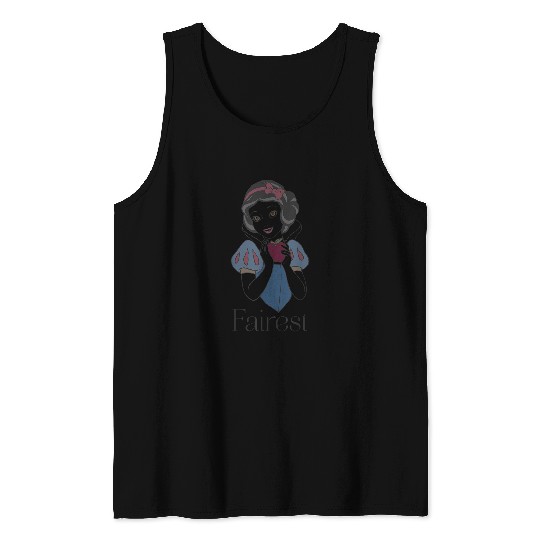 Disneyss Snow White Fairest Portrait Faded Graphic Tank Tops