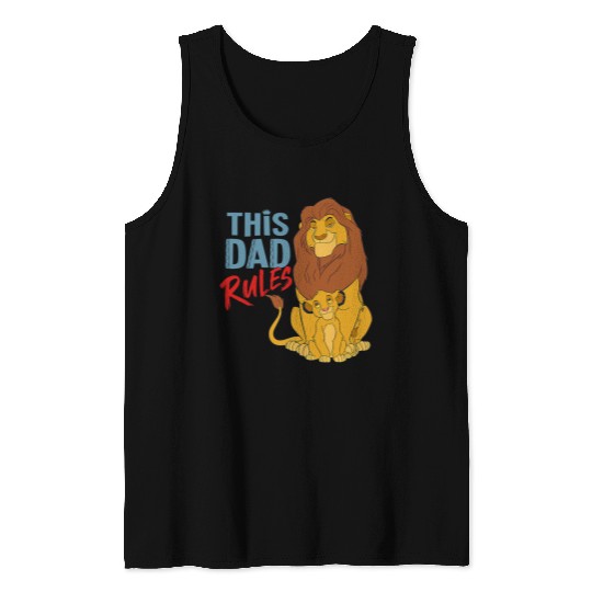 Disney The Lion King Simba and Mufasa This Dad Rules Tank Tops