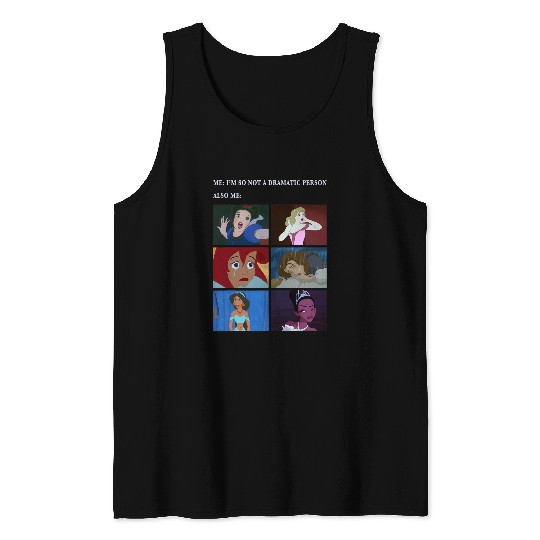 Disney Princess Not Dramatic Meme Panel Tank Tops