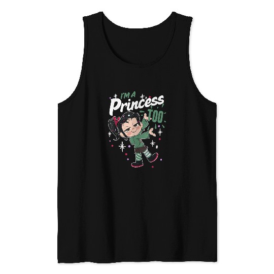 Disneyss Wreck It Ralph 2 Princess Logo Graphic Tank Tops