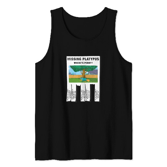 Disney Phineas And Ferb Missing Platypus Poster Tank Tops