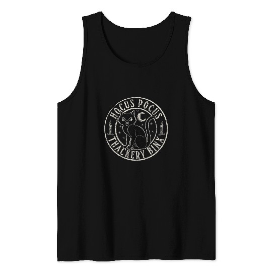 Disney Hocus Pocus Thackery Binx Big Cat Celestial Circle Tank Tops