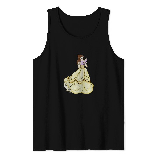Disneys beauty and beast belle Readings raglan baseball Tank Tops
