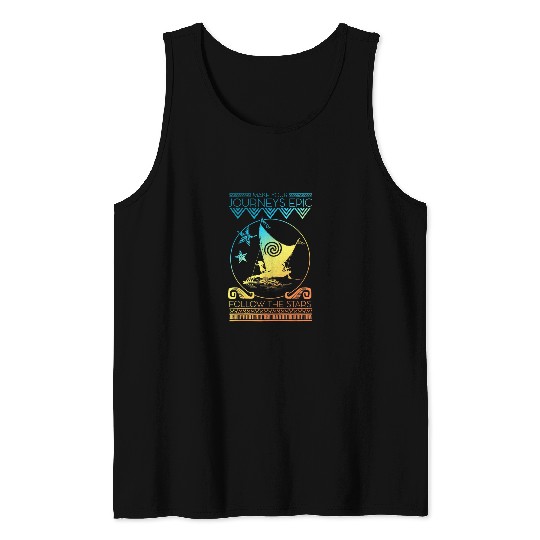 Disney Moana Epic Journeys Rainbow Gradient Grap Tank Tops